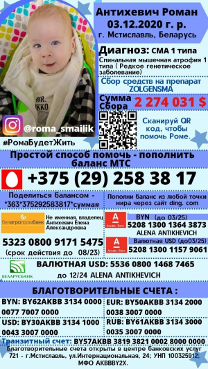 Роме Антихевичу нужна наша помощь!